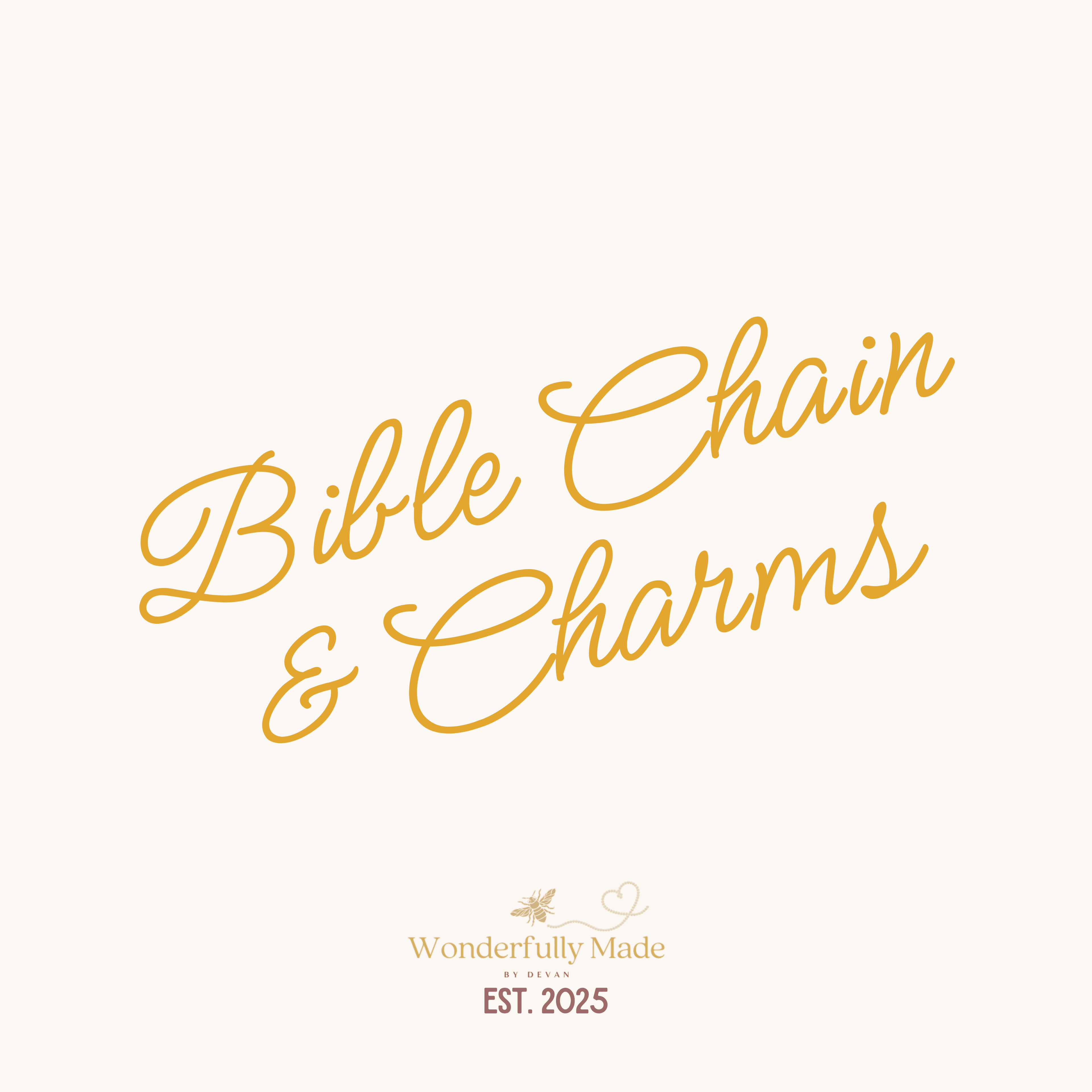 Bible Chain and Charms - Wonderfully Made by Devan