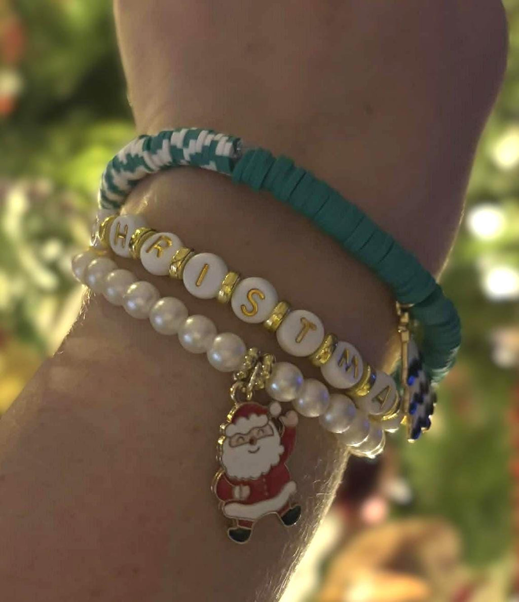 Christmas Charm Bracelet Stack - Wonderfully Made by Devan