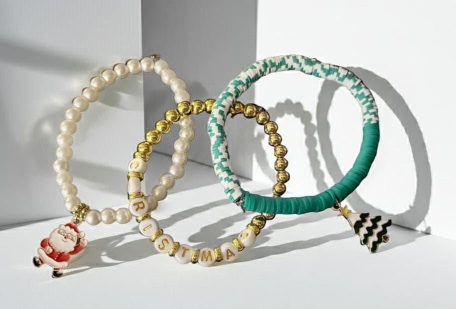 Christmas Charm Bracelet Stack - Wonderfully Made by Devan