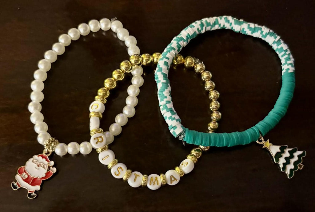 Christmas Charm Bracelet Stack - Wonderfully Made by Devan