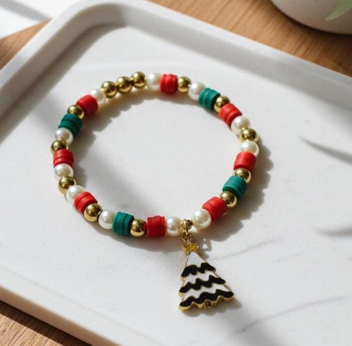 Christmas Heishi Bead Bracelet | Holiday Jewelry - Wonderfully Made by Devan