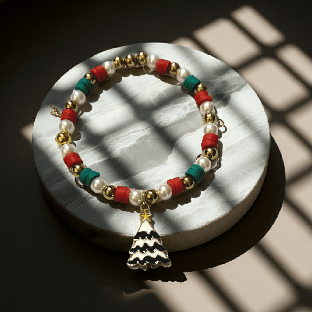 Christmas Heishi Bead Bracelet | Holiday Jewelry - Wonderfully Made by Devan