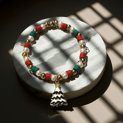 Christmas Heishi Bead Bracelet | Holiday Jewelry - Wonderfully Made by Devan