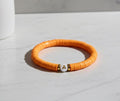 Custom Heishi Bead Bracelet | Initial Beaded Stretch Bracelet - Wonderfully Made by Devan