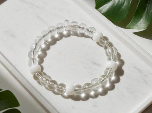 Glass Bead Stretch Bracelet | Minimalist Jewelry - Wonderfully Made by Devan