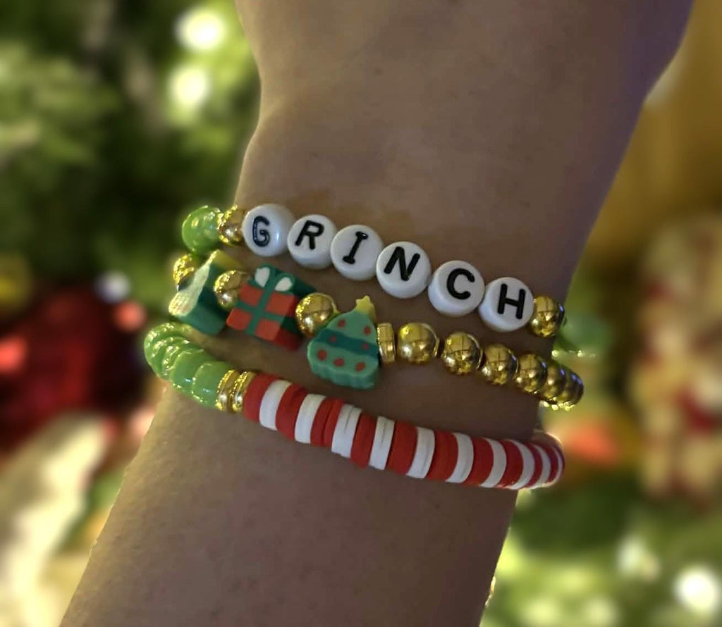 Grinch Stretch Bracelet Stack - Wonderfully Made by Devan