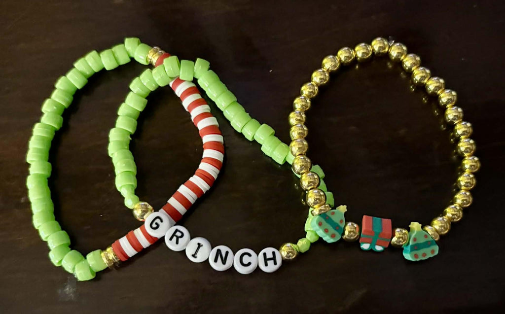 Grinch Stretch Bracelet Stack - Wonderfully Made by Devan