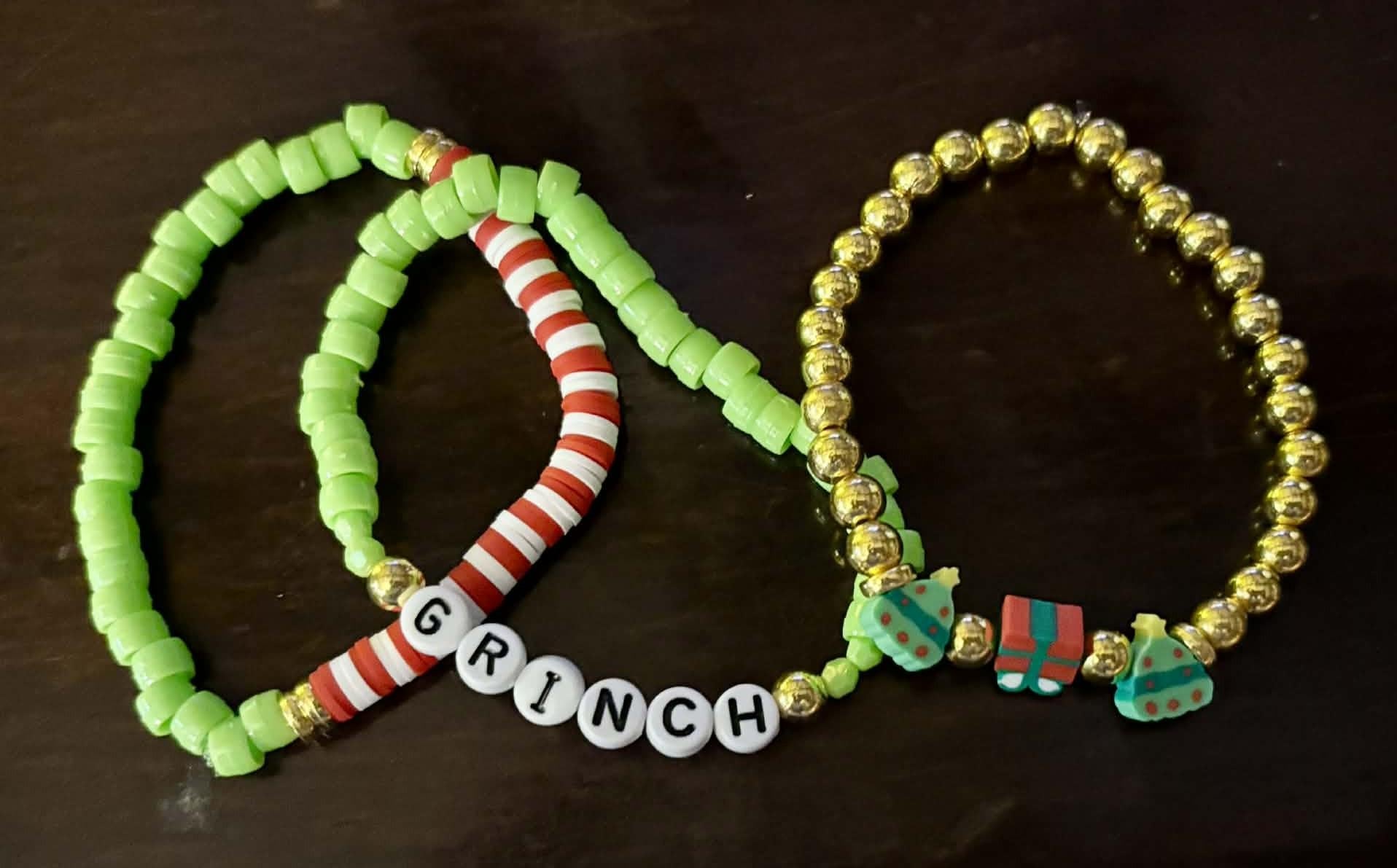 Grinch Stretch Bracelet Stack - Wonderfully Made by Devan