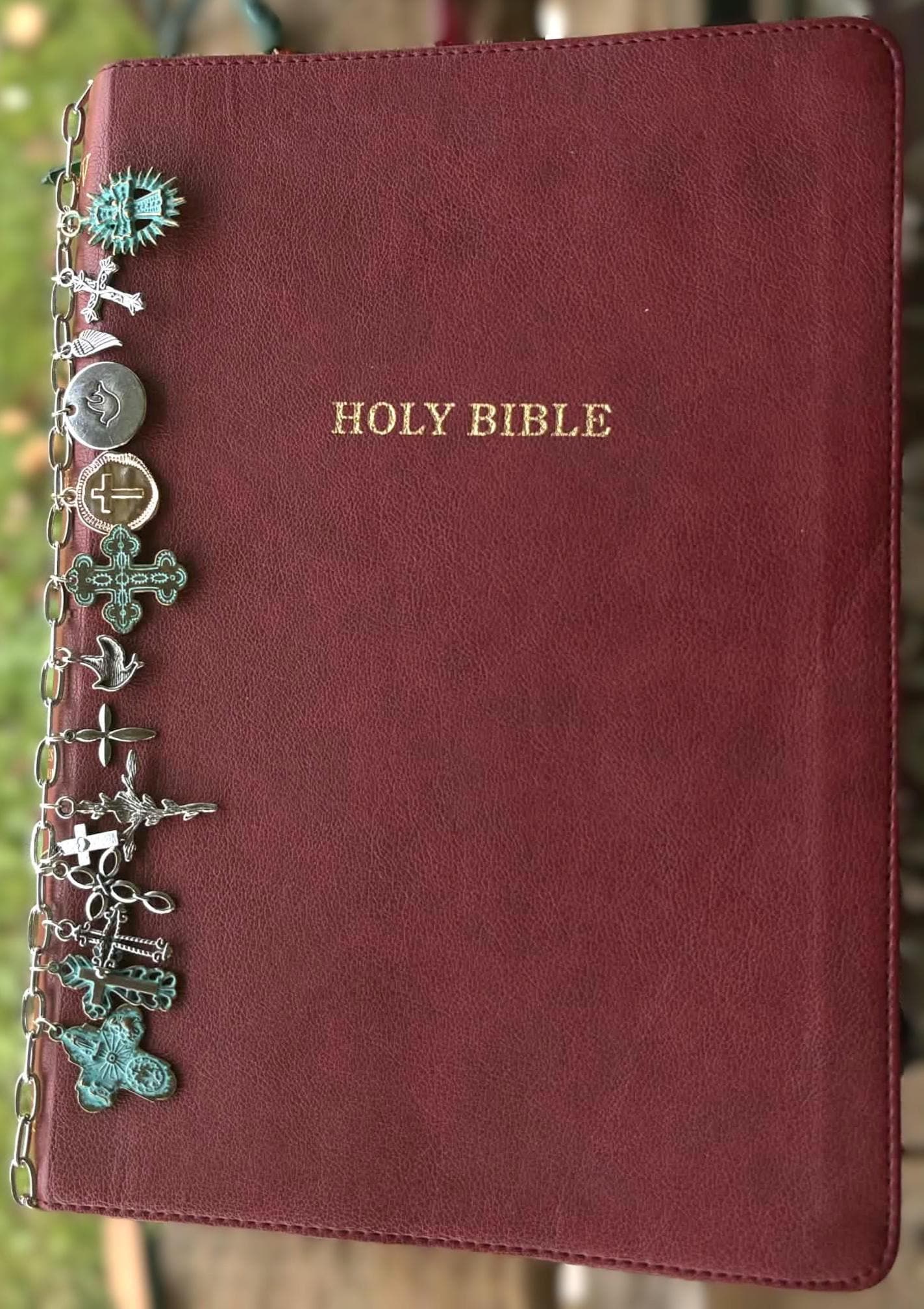 Personalized Bible Charm Chain, Christian Keychain, Faith Gift - Wonderfully Made by Devan