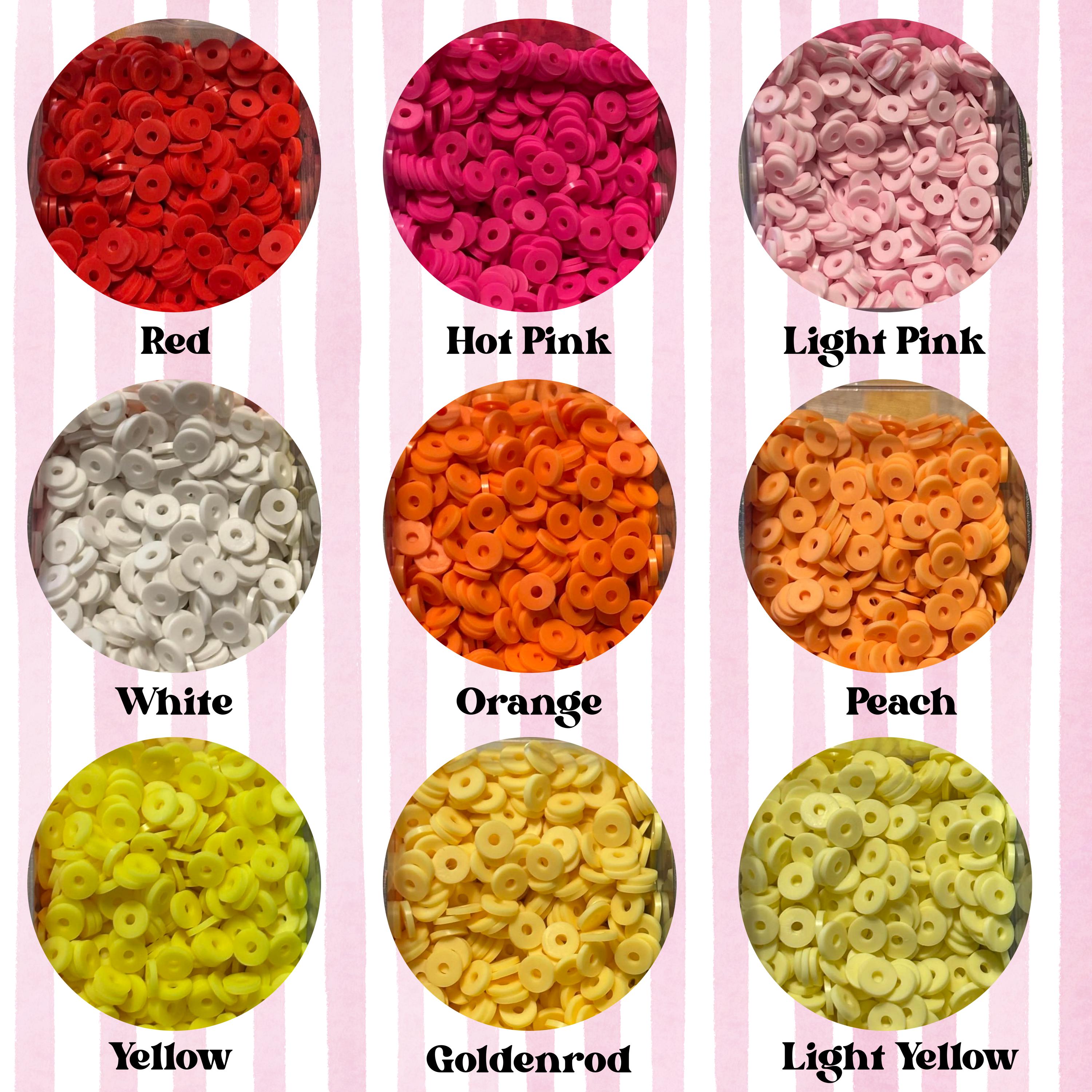 Personalized Heishi Bead Bracelet | Red Heishi Bead Bracelet - Wonderfully Made by Devan