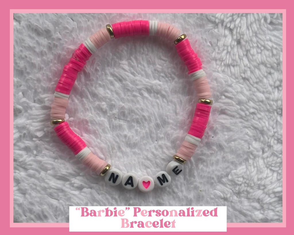 Personalized Heishi Bead Name Bracelet, Custom Clay Bead Jewelry - Wonderfully Made by Devan
