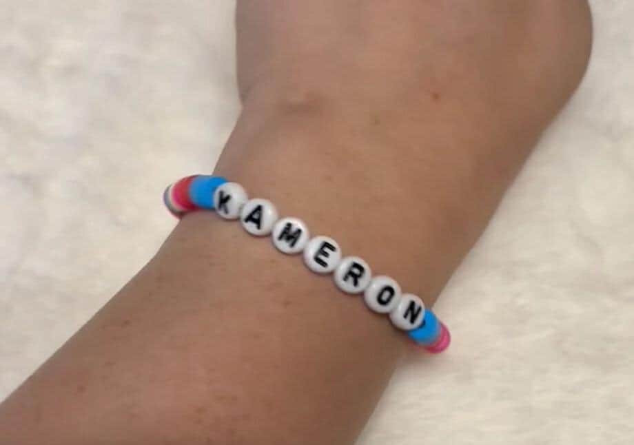 Personalized Kids Name Bracelet | Colorful Heishi Bead Stretch Bracelet | Custom Jewelry Gift - Wonderfully Made by Devan