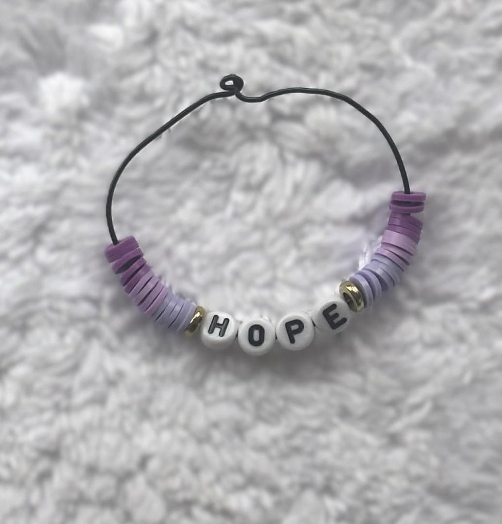 Personalized Tumbler Handle Charm, Heishi Beads, Stanley Accessory - Wonderfully Made by Devan