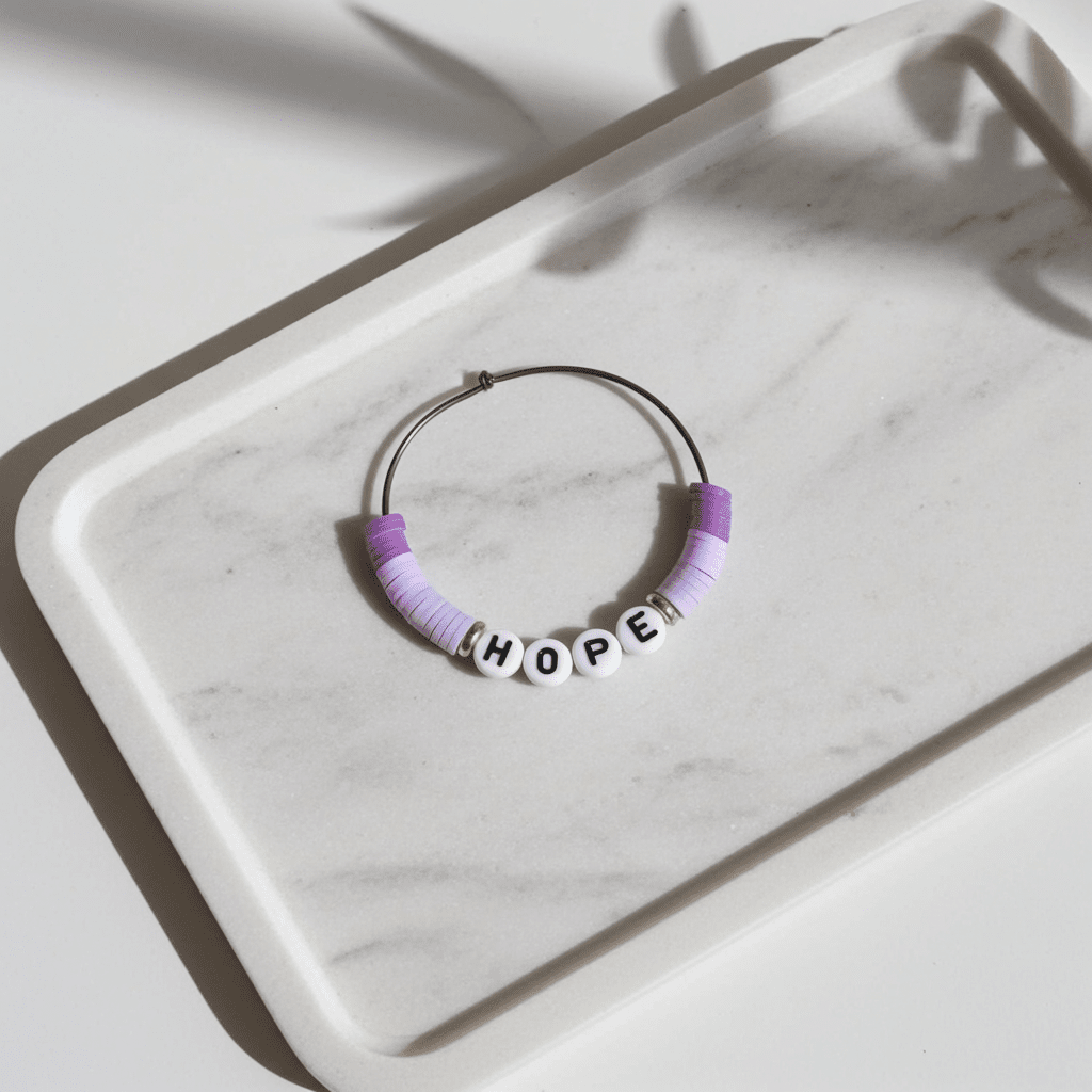 Personalized Tumbler Handle Charm, Heishi Beads, Stanley Accessory - Wonderfully Made by Devan