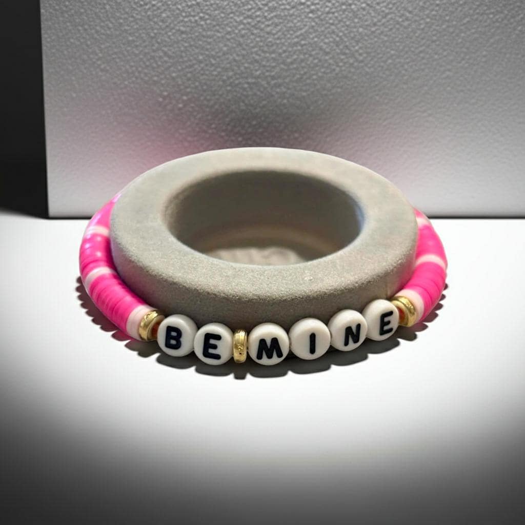 Personalized Valentines Day Bracelet | Heishi Bead Bracelet - Wonderfully Made by Devan