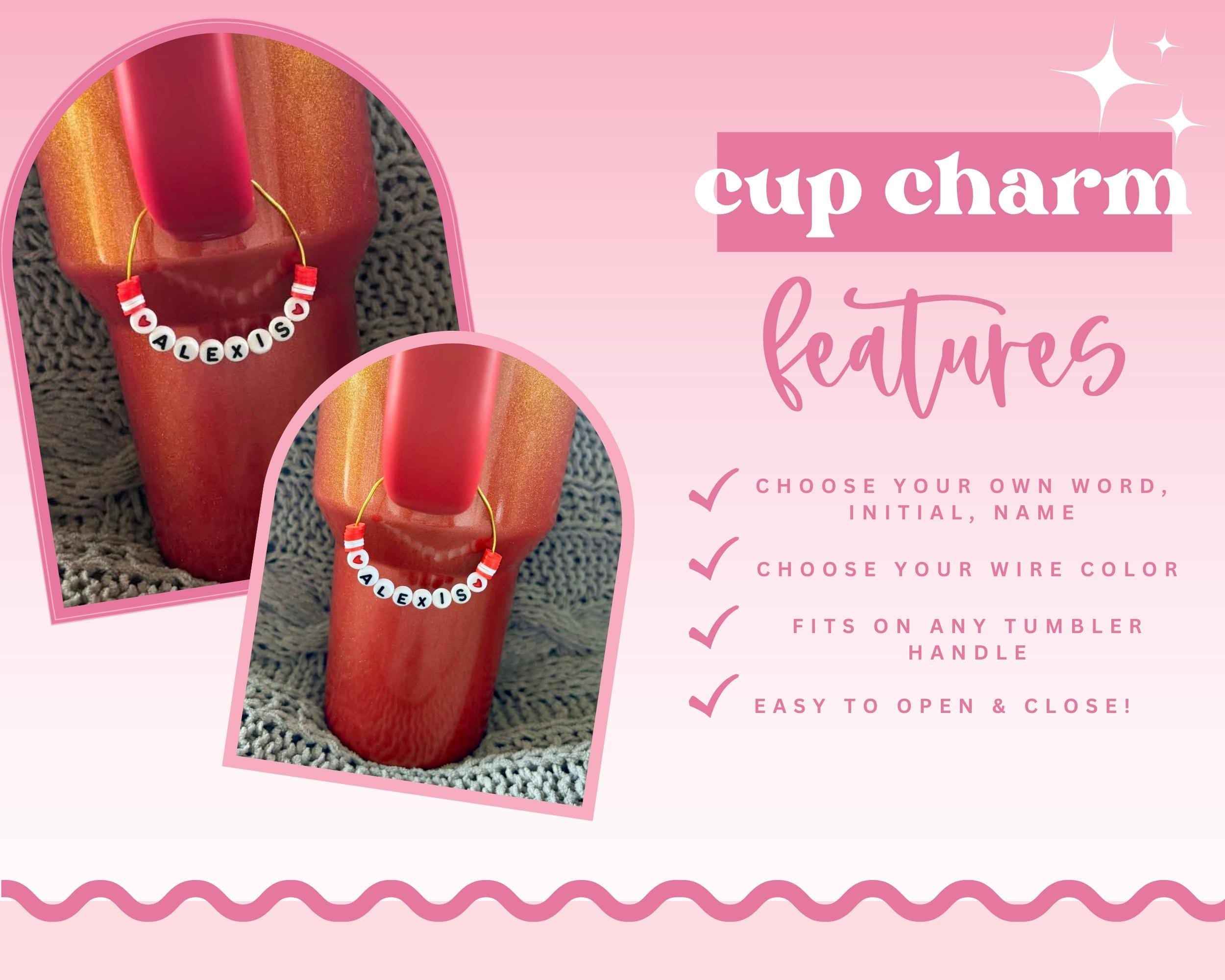 Personalized Valentines Day Tumbler Charm