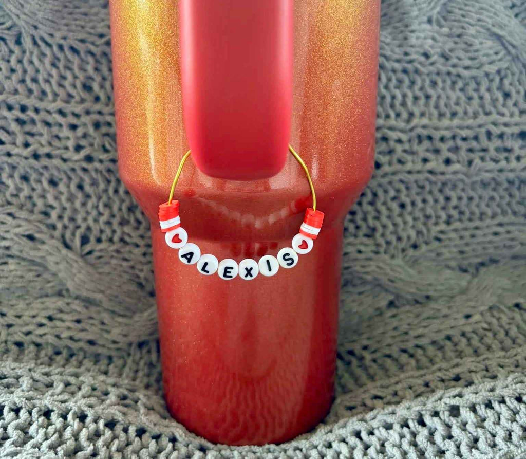 Personalized Valentines Day Tumbler Charm