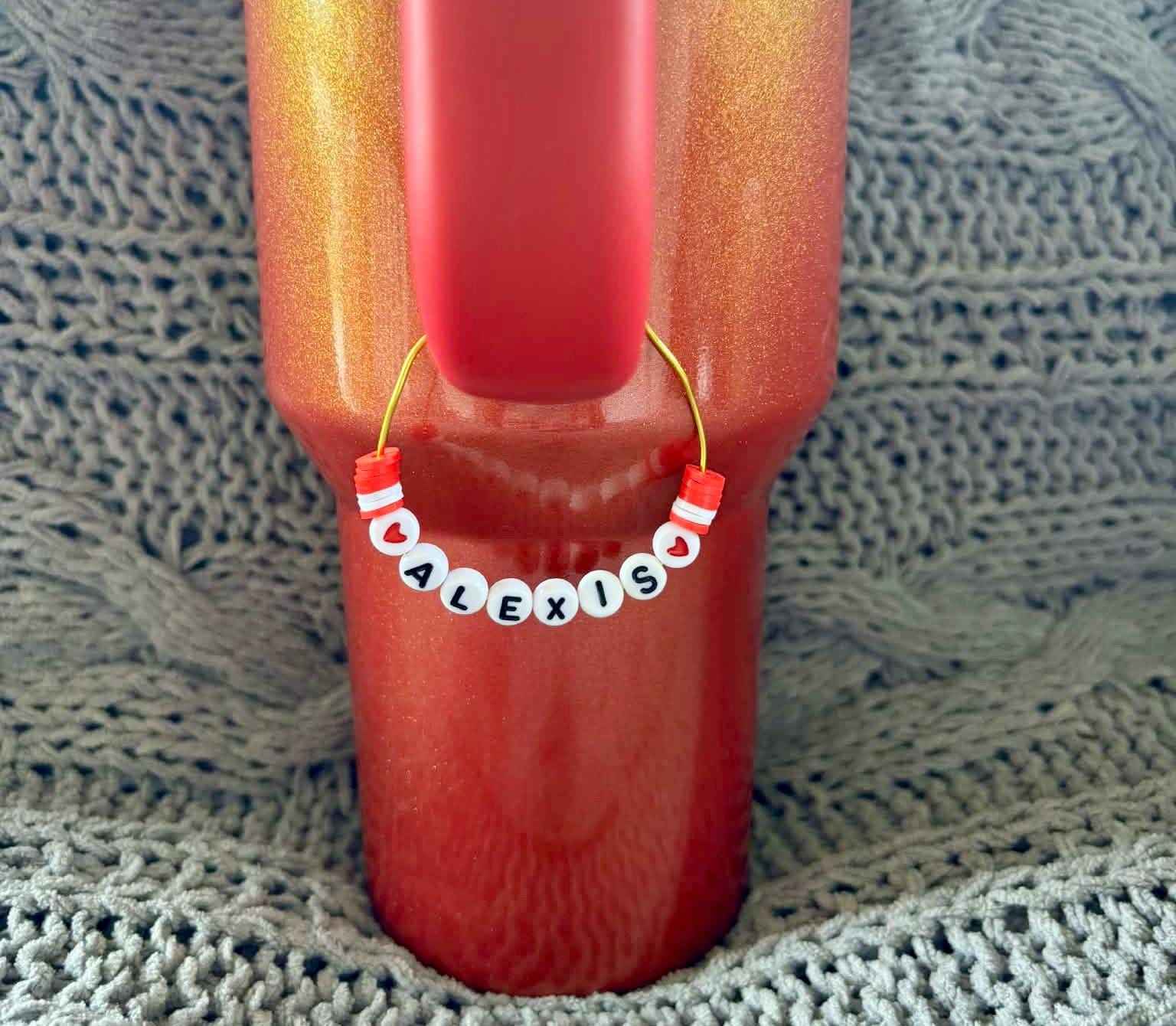 Personalized Valentines Day Tumbler Charm