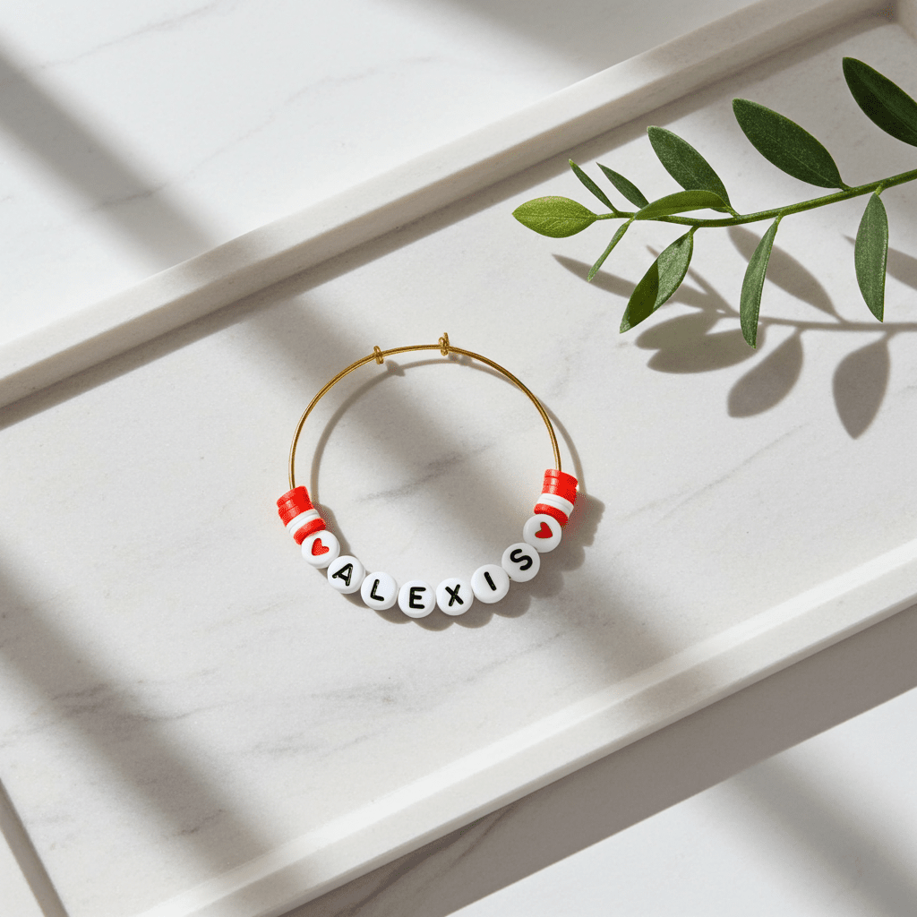 Personalized Valentines Day Tumbler Charm - Wonderfully Made by Devan