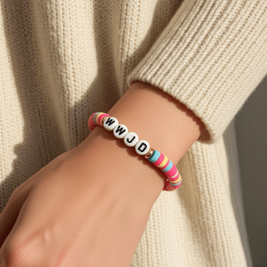 WWJD Faith Bracelet | Christian Beaded Bracelet - Wonderfully Made by Devan